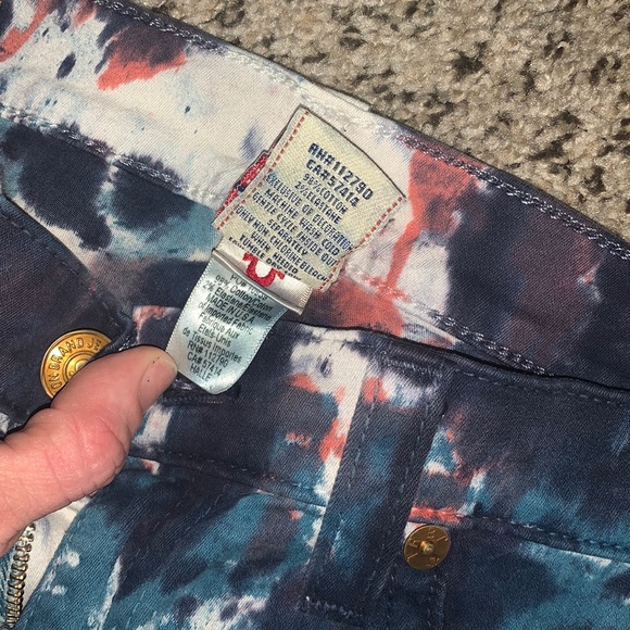 Size 28 tye dye true religion jeans - Picture 3 of 4